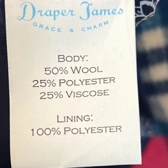 Draper James Plaid Wool Blend Cape Size M/L - Picture 7 of 10